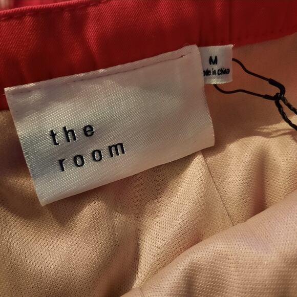 The Room Halter Mini Dress Sz Medium Red Lace Sheer Overlay Sexy Cocktail Party - Picture 3 of 10